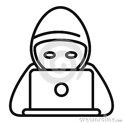 Hacker report icon outline vector. Virus error Vector Illustration