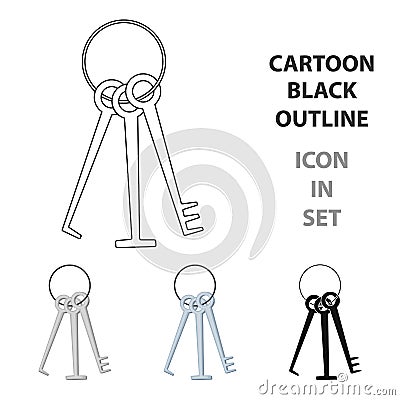 Hacker`s lockpicks icon in cartoon style isolated on white background. Hackers and hacking symbol stock vector Vector Illustration