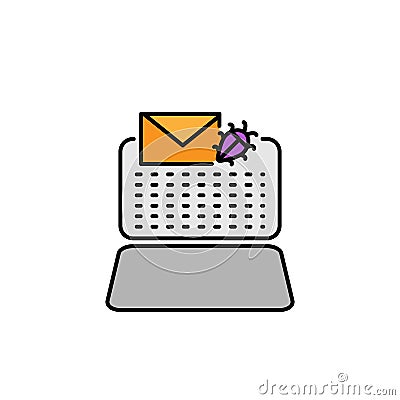Hacker, Spam icon. Can be used for web, logo, mobile app, UI, UX Stock Photo