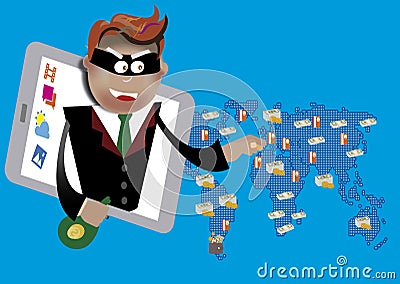 Hacking and phishing Stock Photo