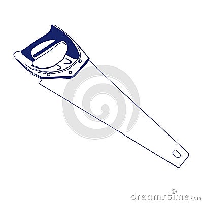 Hacksaw hand saw Vector Illustration