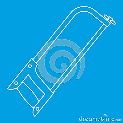 Hacksaw icon, outline style Vector Illustration