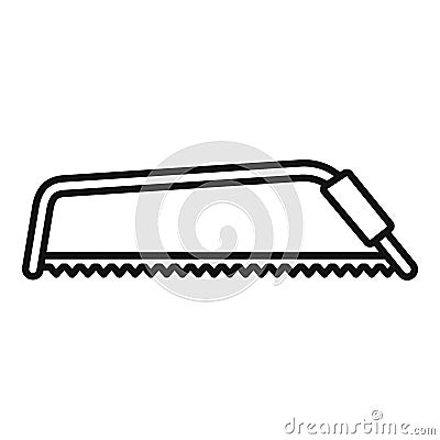 Hacksaw icon, outline style Vector Illustration