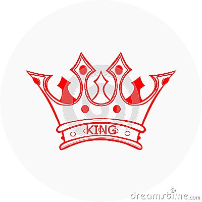 The had Taj India king logo art original Vector Illustration