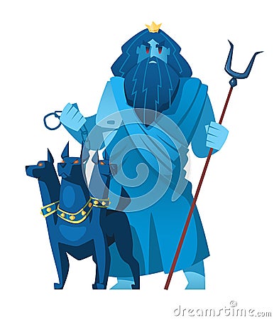 Hades ancient greek god mythological deity of olympia Vector Illustration