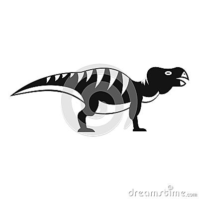 Hadrosaurid dinosaur icon, simple style Vector Illustration