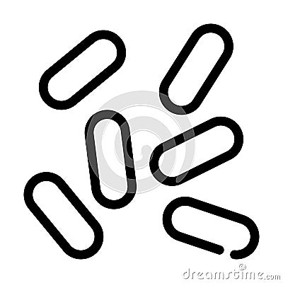 Haemophilus influenzae line icon vector isolated illustration Vector Illustration