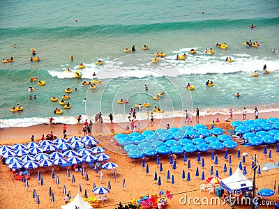 Haeundae beach, Busan, South Korea Editorial Stock Photo