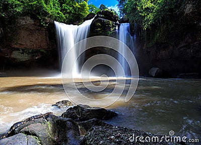 Haew Suwat waterfall, Thailand Stock Photo