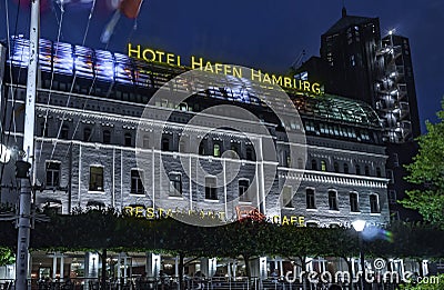 hafen hotel by the port of hamburg Editorial Stock Photo