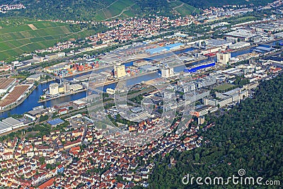 Hafen Stuttgart UntertÃ¼rrkheim Editorial Stock Photo