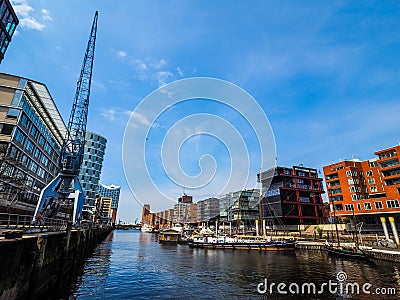 HafenCity in Hamburg hdr Editorial Stock Photo