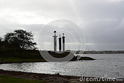 Sverd i fjell. Hafrsfjord. Stavanger. Rogaland county. Norway Stock Photo