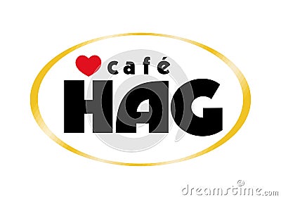 Hag CaffÃ¨ Logo Editorial Stock Photo