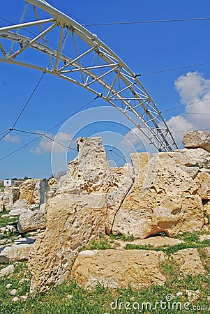 Hagar Qim temple Stock Photo