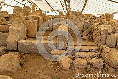 Hagar Qim Temple Stock Photo