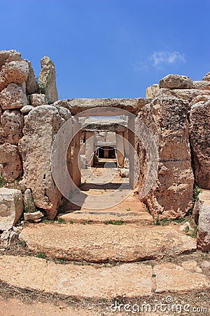 Hagar Qim, unesco world heritage in Malta Stock Photo