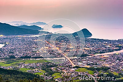 Hagi, Yamaguchi, Japan Town Skyline Stock Photo