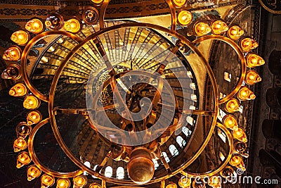 Hagia Sophia interior at Istanbul Turkey. architecture background Editorial Stock Photo
