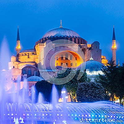 Hagia Sophia, mosque and museum in Istanbul, Turkey. Stock Photo