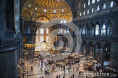 Hagia Sophia Church Museum, Travel Istanbul Turkey Editorial Stock Photo