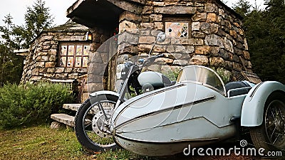 Hagrid motorbike and background home Hagrid Editorial Stock Photo