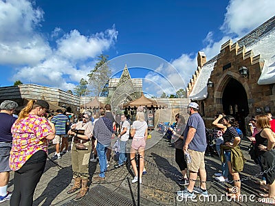 The Hagrid`s Magical Creatures Ride in the Wizarding World of Harry Potte Editorial Stock Photo
