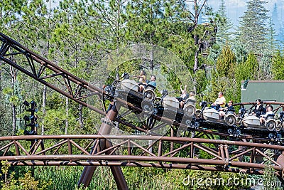 Hagrids motorbike adventure rollercoaster at Islands of Adventure Editorial Stock Photo