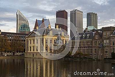 Hague city. Building of the Parliament. Binnenhof. Netherlands. Stock Photo