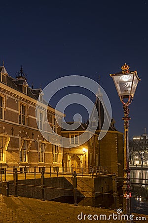 The Hague , Februari 17 2019: The Hague, The Netherlands The Little Tower, located at the Binnenhof in The Hague next to Editorial Stock Photo