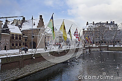 The Hague, Holland in Winter Editorial Stock Photo