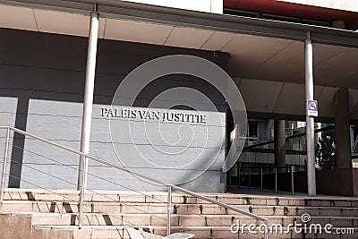 The Hague, The Netherlands - March 15 2023 : Dutch Court Palace Of Justice aka Rechtbank Paleis Van Justitie Editorial Stock Photo