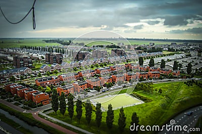 The Hague, NL in tilt-shift miniature Stock Photo