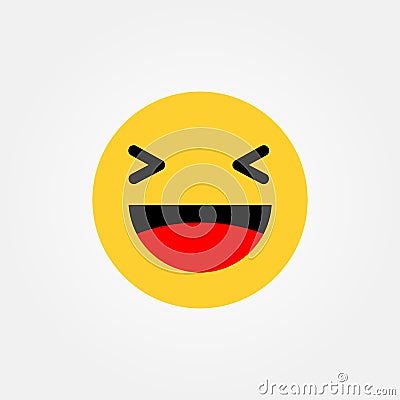 Haha laughing emoticon vector illustration Vector Illustration