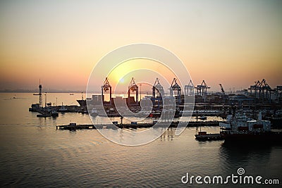 Haifa - The Industrial Port Editorial Stock Photo