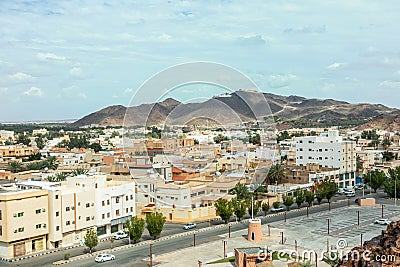 Hail city downtown and surrounding landscape, Hail, Saudi Arabia Stock Photo