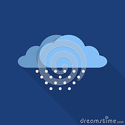 Hail icon, flat style Vector Illustration