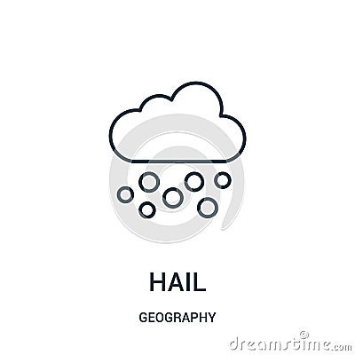 hail icon vector from geography collection. Thin line hail outline icon vector illustration Vector Illustration