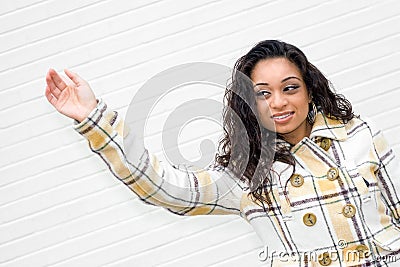 Hailing a Taxi Cab Stock Photo