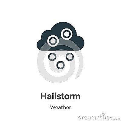 Hailstorm vector icon on white background. Flat vector hailstorm icon symbol sign from modern weather collection for mobile Vector Illustration