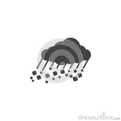 hailstorm. Vector illustration decorative design Vector Illustration