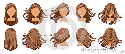 Hair blown Vector Illustration