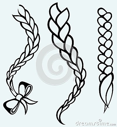 Hair braided Vector Illustration