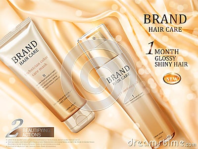 Hair care ads Vector Illustration