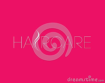 Hair Care Logo Design Vector Illustration