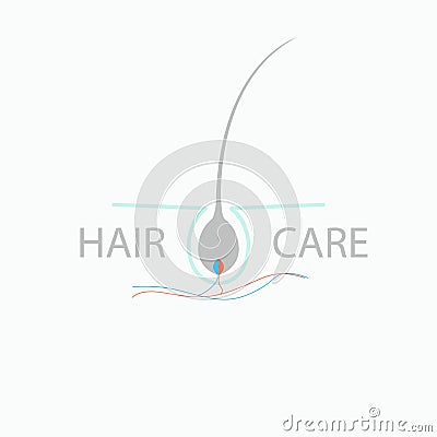 Hair care logo Cartoon Illustration