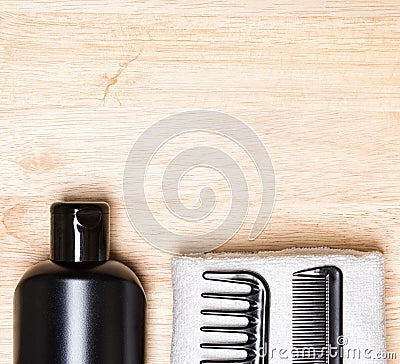 Hair care and styling background Stock Photo