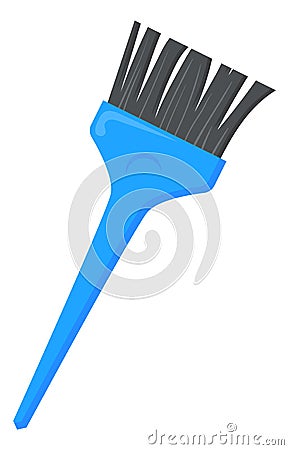 Hair color dye brush. Cartoon hairdresser tool Vector Illustration