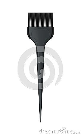 Hair Coloring Brush Composition Vector Illustration