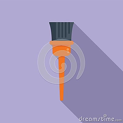 Hair coloring brush tool icon flat vector. Conditioner step Vector Illustration